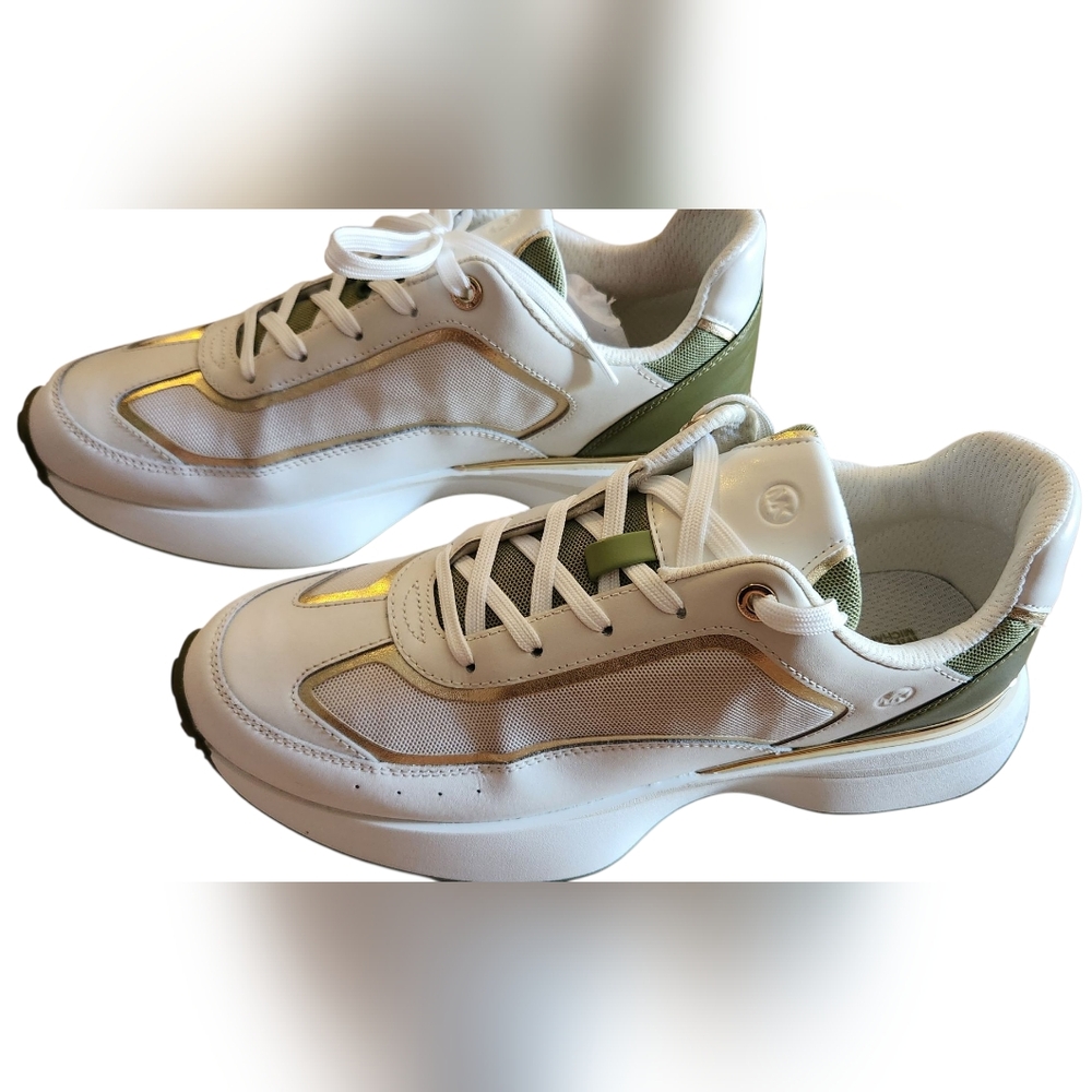 Michael Kors Women's Sneakers in Olive and White - Picture 4 of 5